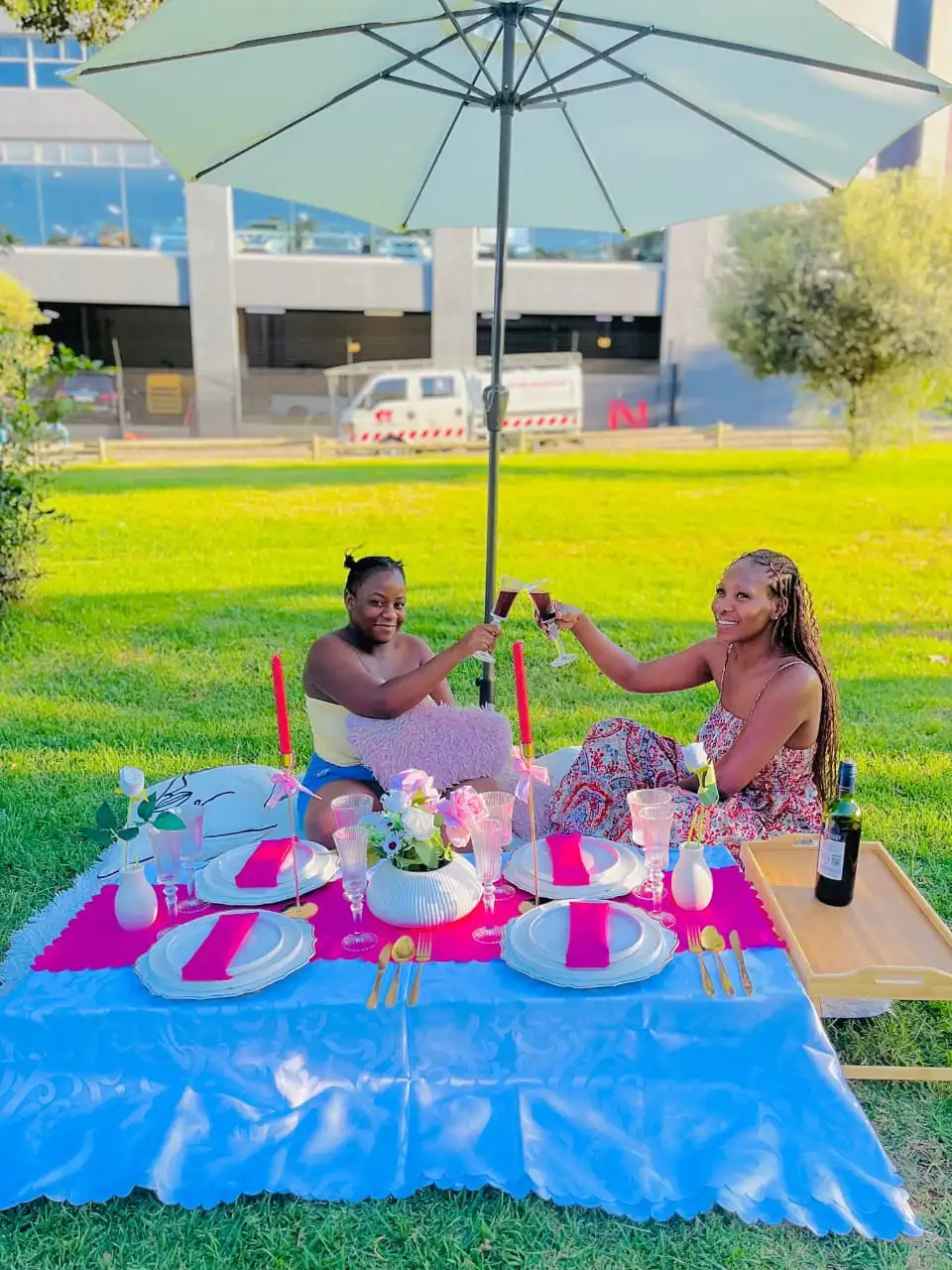 Elegant baby shower decor with pastel balloons and premium table setup South Africa